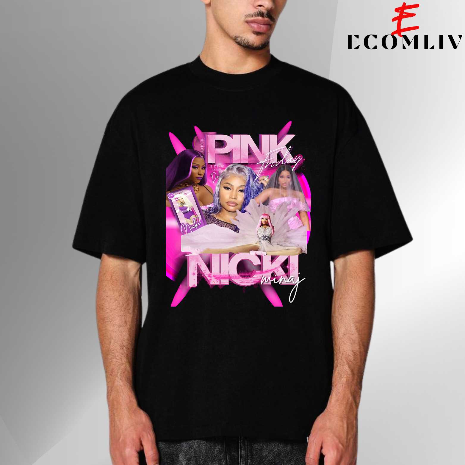 Nicki Minaj Pink Friday 2 T-Shirt, Vintage Hip Hop Tour Merch Tee